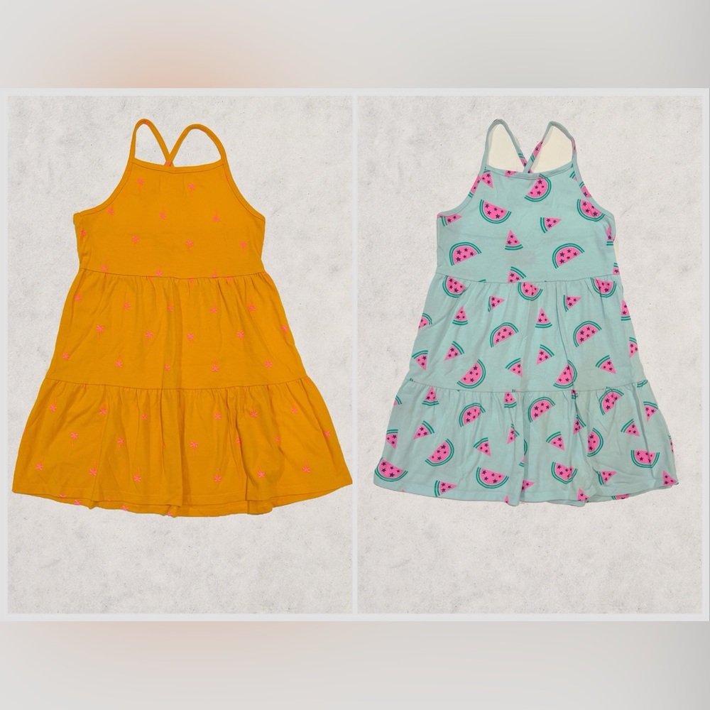 Cat & Jack Girls Spaghetti Strap Tiered Dress- Size Medium (8)